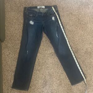 Hollister Blue Straight Leg Jeans with Side Stripe